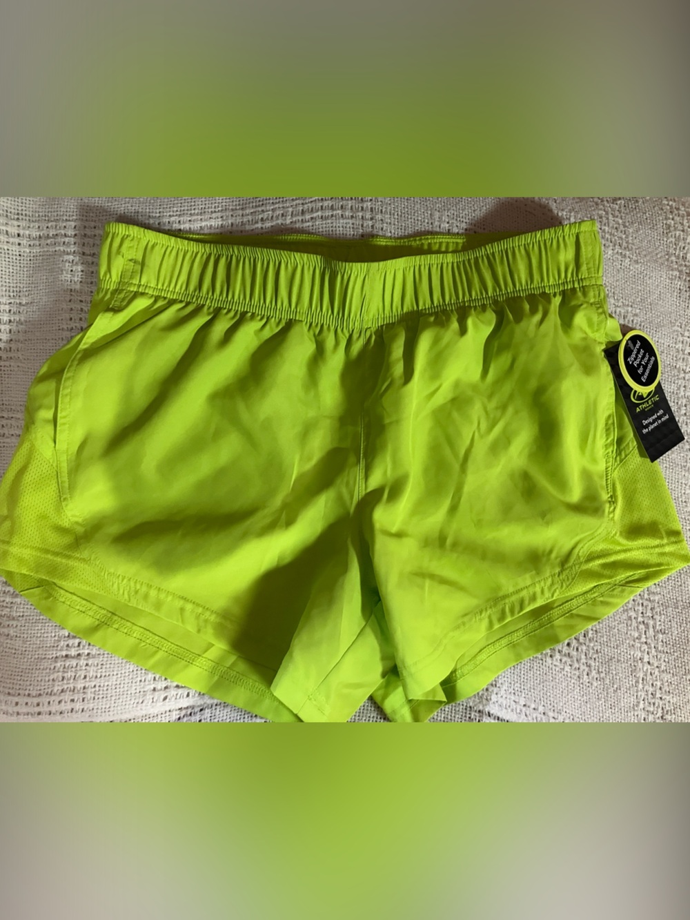 Neon Green Women's Athletic Shorts